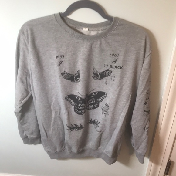 grey harry styles tattoo sweatshirt - Picture 1 of 1